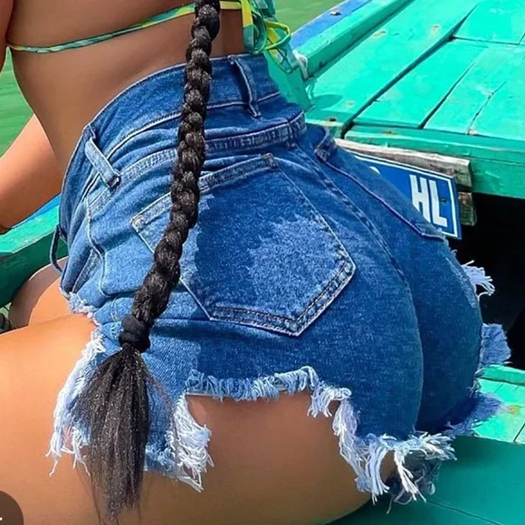 Distressed Jean Shorts - Picture 4 of 4